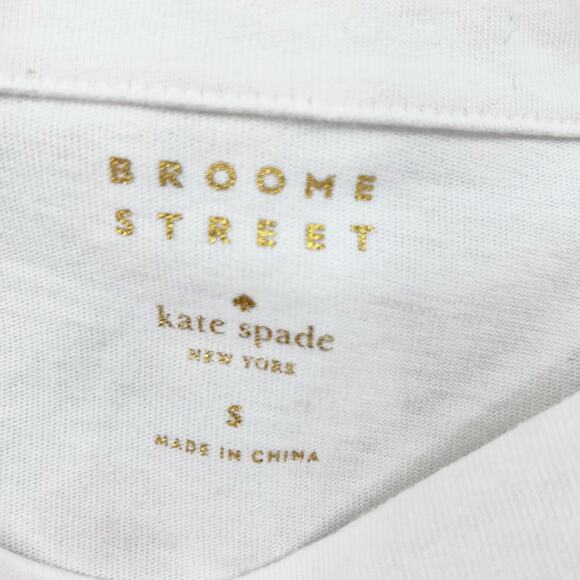 Kate Spade Broome Street White Shirt Bow Classic Basic Staple Womens Size Small - Picture 6 of 11
